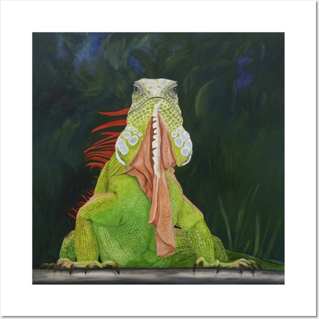 Iguana with Attitude Wall Art by KarenZukArt